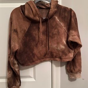 Cropped Tie Dye Hoodie